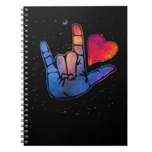 Carnet Langue des Signes Américaine ASL Je vous aime dans