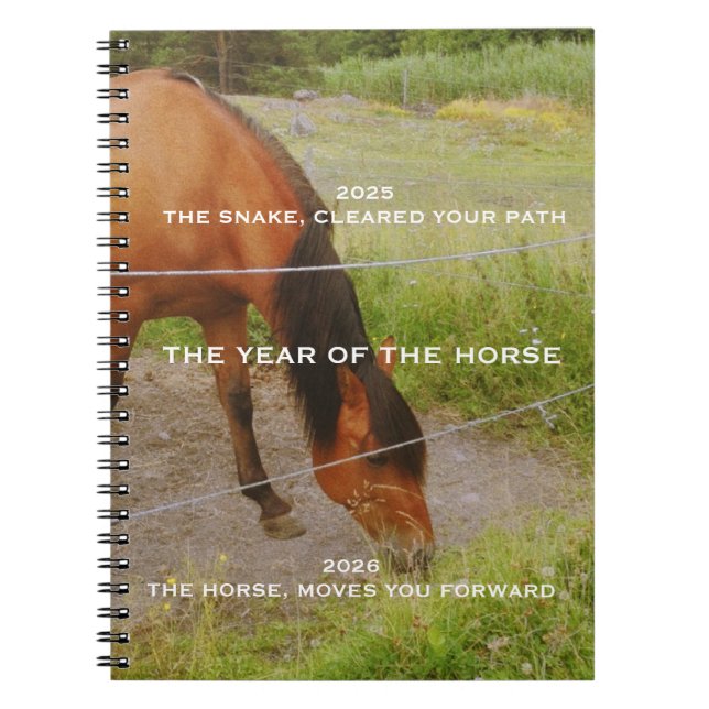 Carnet L'année du Cheval, citation 2026  (Devant)