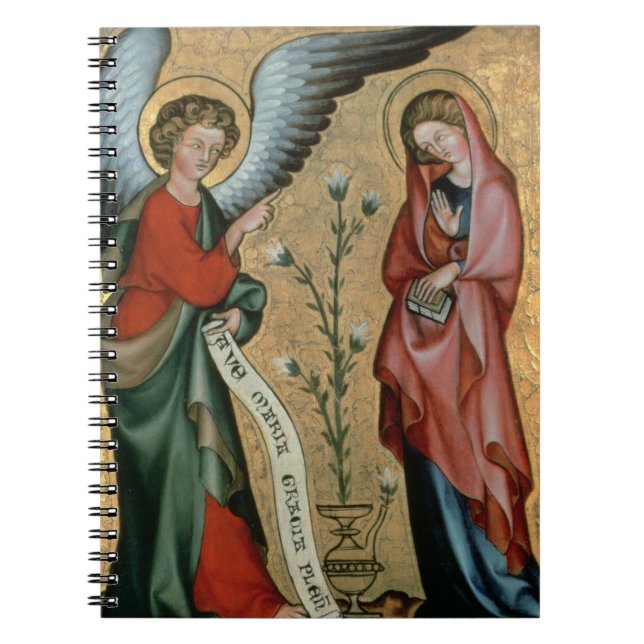 Carnet L'annonce, c.1330 (huile sur le panneau) (Devant)