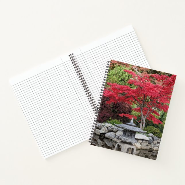 Carnet Lanternes de jardin japonais et feuilles d'érable  (Intérieur)
