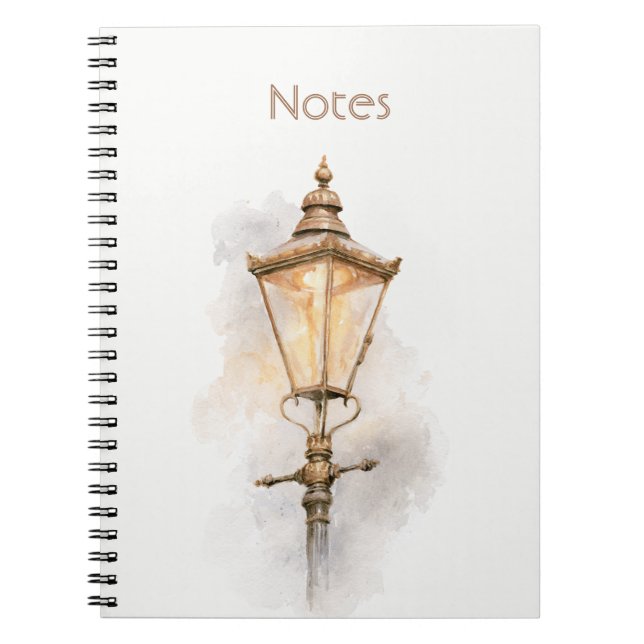Carnet Lanternes de rue brun crème (Devant)