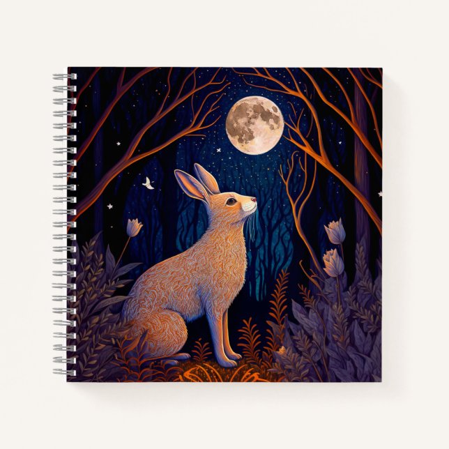 Carnet Lapin au clair de lune (Devant)
