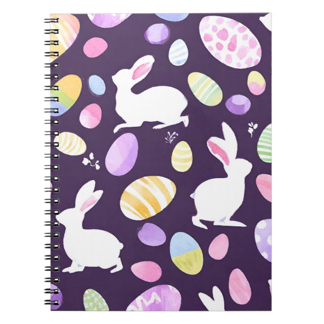 Carnet lapin avec oeufs de pâques (Devant)