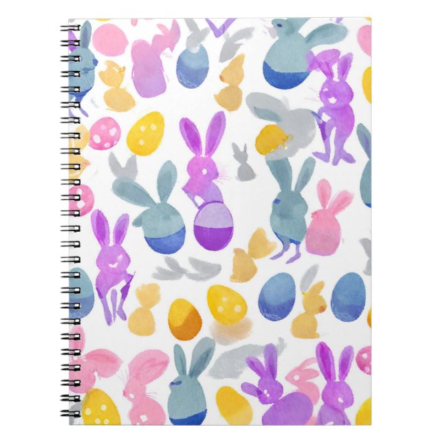 Carnet lapin avec oeufs de pâques (Devant)