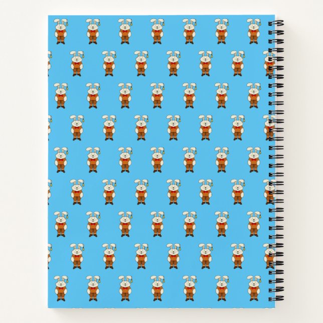 Carnet Lapin avec une cloche à l'oreille (Dos)