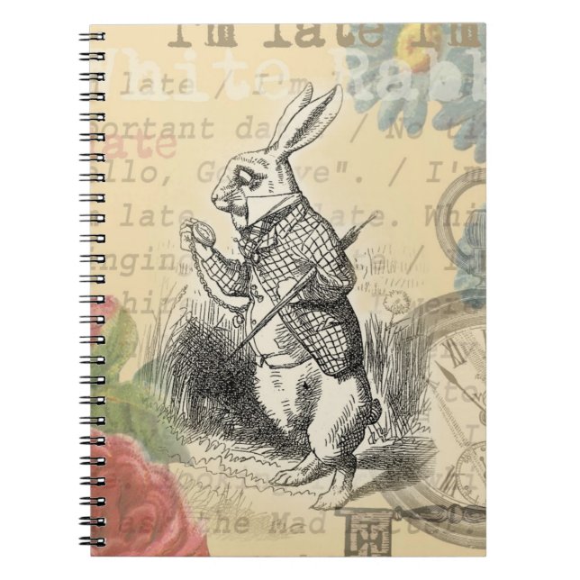 Carnet Lapin Blanc Aventures d'Alice au Pays des Merveill (Devant)