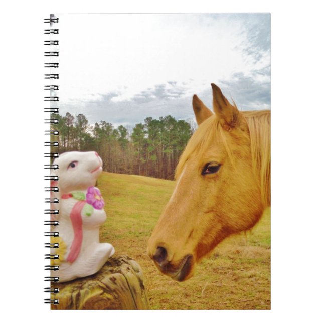 Carnet Lapin blanc et Cheval jaune (Devant)