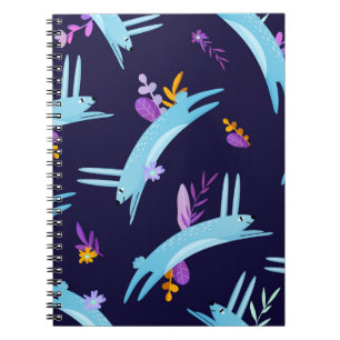 Carnet lapin de caricature, motif sans soudure.