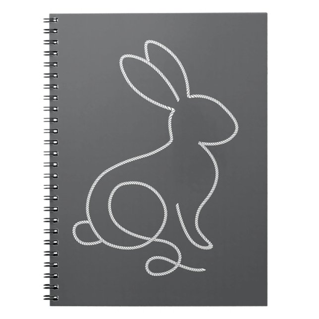 Carnet Lapin de corde Minimalisme Design Moderne (Devant)