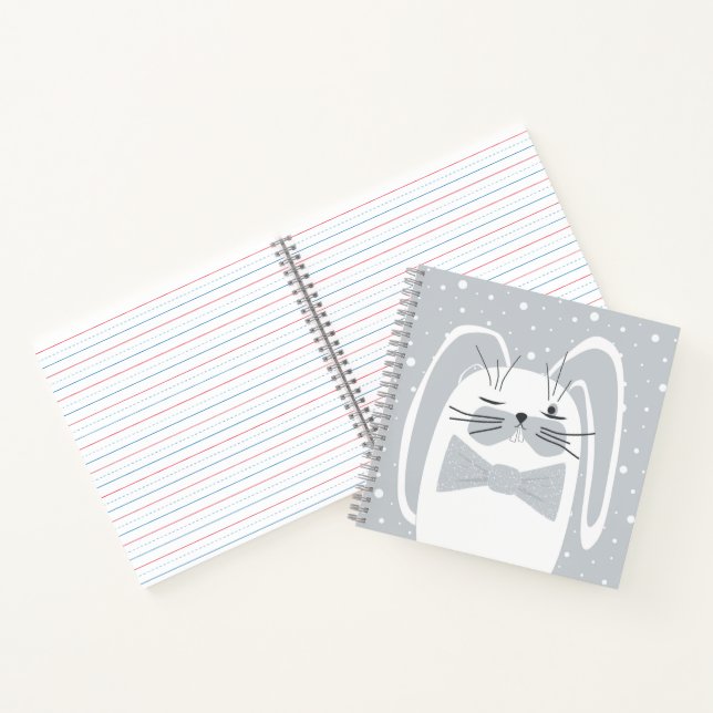 Carnet Lapin de dessin animé, symbole 2023.  (Intérieur)