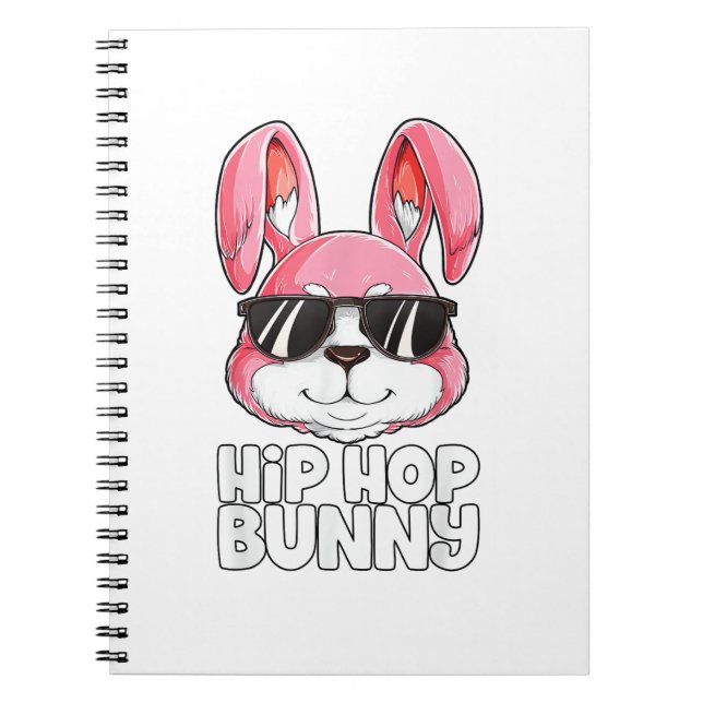 Carnet Lapin de Hip Hop de Pâques Garçons Filles Enfants  (Devant)