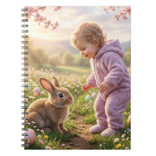 Carnet Lapin de Pâques mignon et enfant