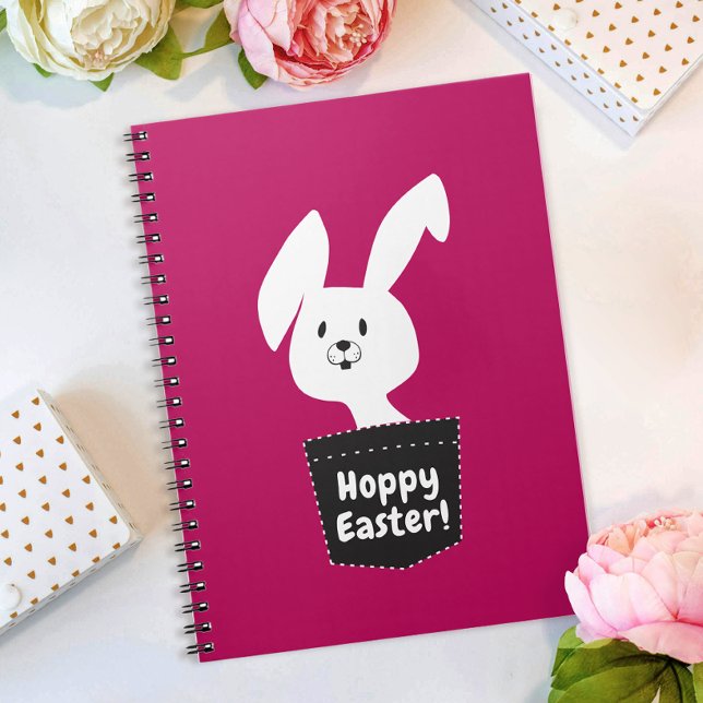 Carnet Lapin de Pâques Moderne Amusant Houblonné Rouge Bl (Créateur téléchargé)