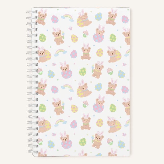 Carnet Lapin de Pâques Ourson Blanc (Recto)