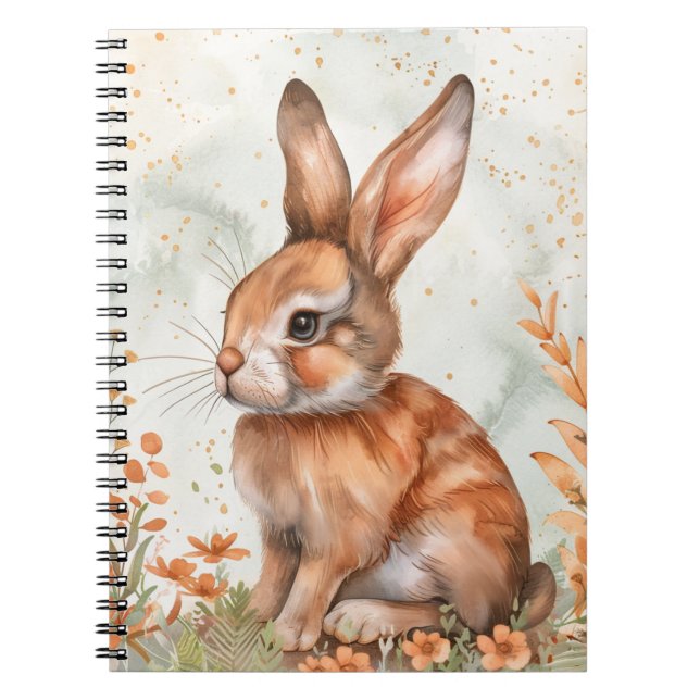 Carnet Lapin de printemps mignon (Devant)