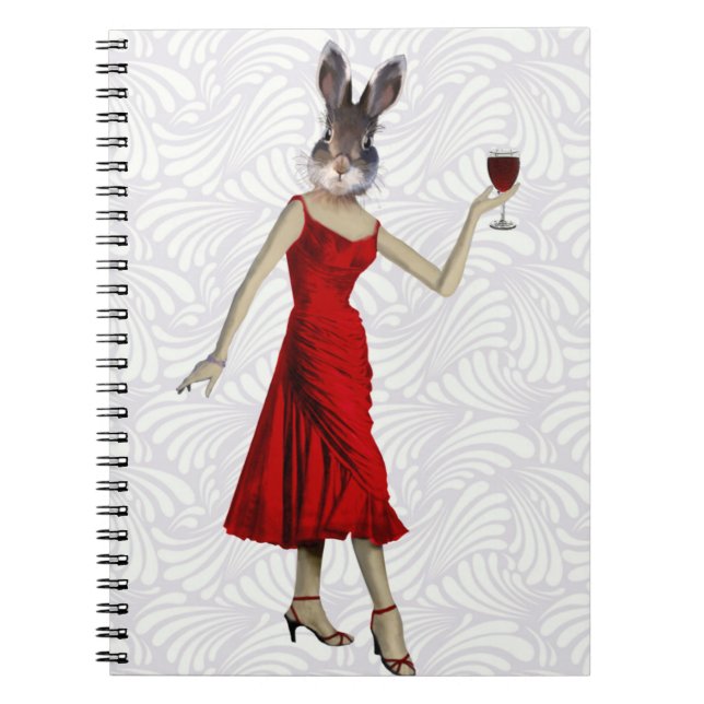 Carnet Lapin en robe rouge 2 (Devant)