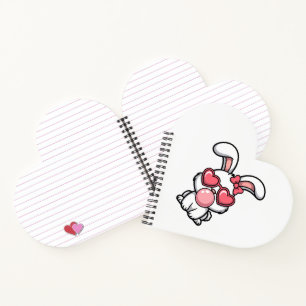 Carnet Lapin Kawaii joueur avec bulle de Bubble Gum