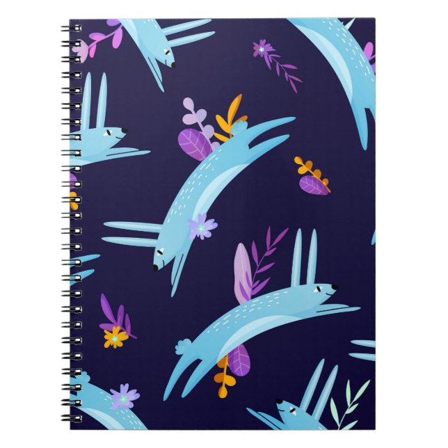 Carnet Lapin lapin sans couture motif dans le style dessi (Devant)