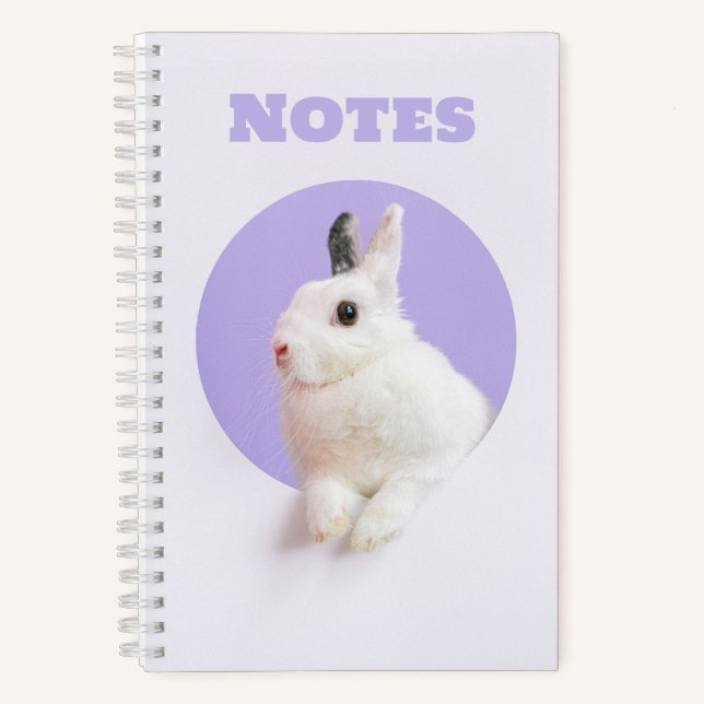 Carnet Lapin lapin sur Lavender mignonne (Recto)