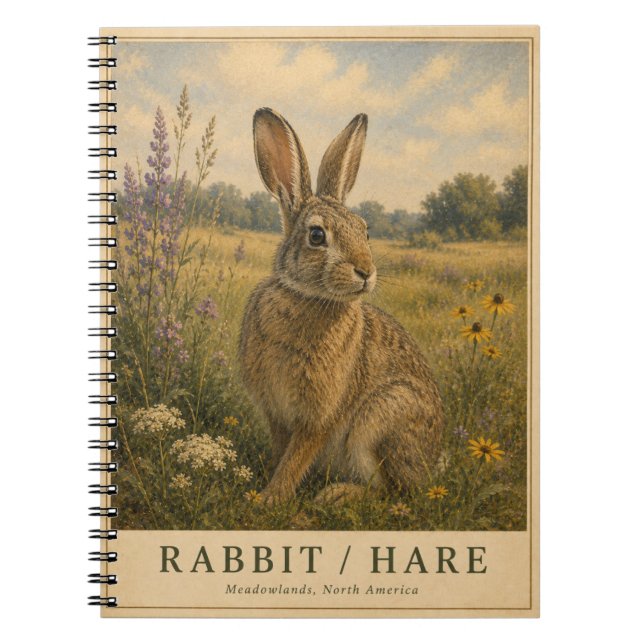 Carnet Lapin Lièvre Meadowlands VINTAGE (Devant)