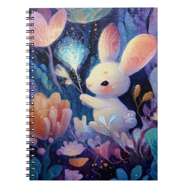 Carnet Lapin Magique dans Jardin Enchanté (Devant)