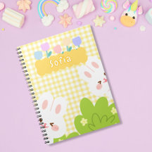 Lapin pastel mignon kawaii Fleurs printanières