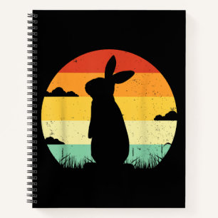 Carnet Lapin Retro Vintage 80s Style Bunny Lover