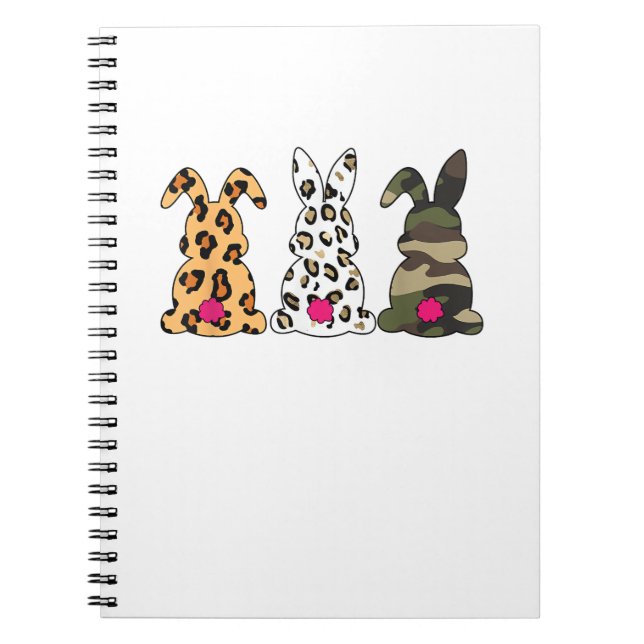 Carnet Lapins Bunnies Camouflage léopard Joyeux Pâques (Devant)