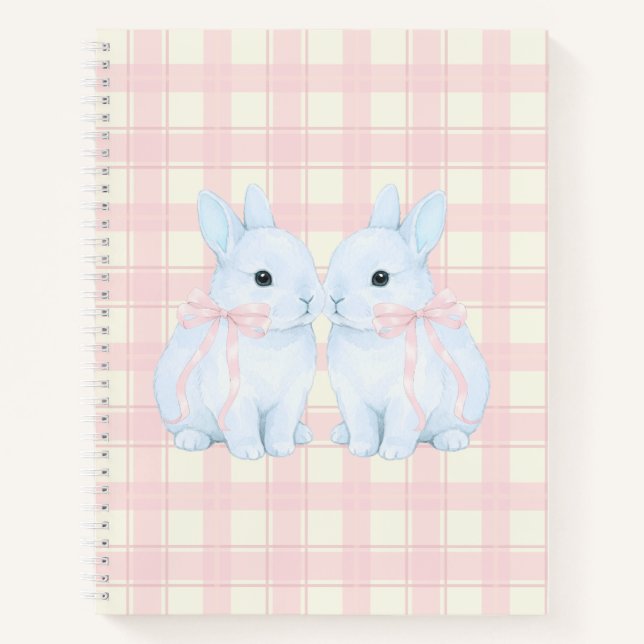 Carnet Lapins de marshmallow bleus (Devant)