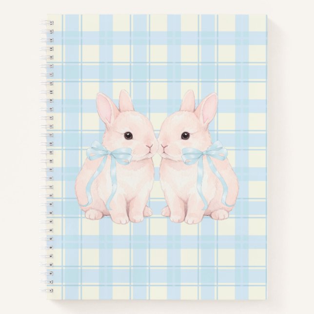 Carnet Lapins de Pâques en guimauve rose (Devant)