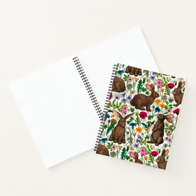 Carnet Lapins et fleur sauvage (Intérieur)