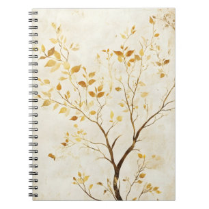 Carnet L'arbre aux feuilles dorées est un papier peint po