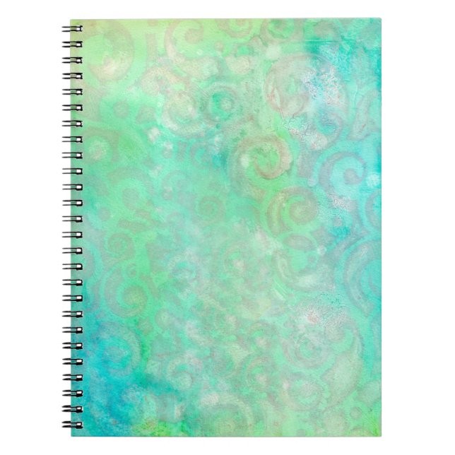 Carnet L'art Abstrait bleu et vert (Devant)