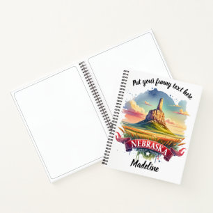 Carnet L'art aquarelle du paysage du Nebraska
