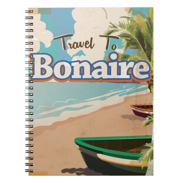 Carnet L'art de l'affiche de voyage de Bonaire. (Devant)