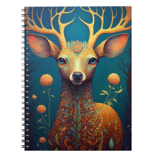 Carnet L'art de l'Imaginaire de cerfs lunaires (Devant)