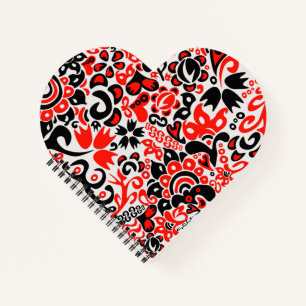 Carnet L'art populaire ukrainien motif floral abstact