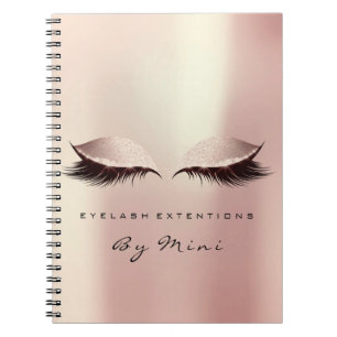 Carnet Lashes Extension Yeux Maquillage Artiste Rose Blus