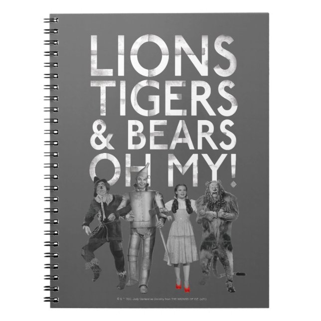 Carnet L'Assistant D'Oz™ | Lions Tigers & Ours Oh My! (Devant)