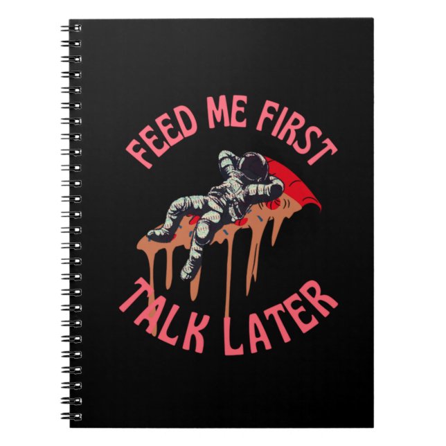 Carnet L'astronaute Pizza Funny (Devant)