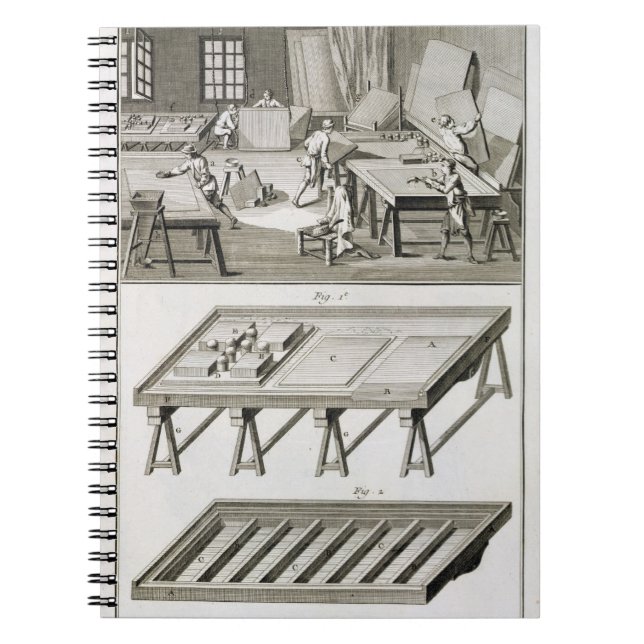 Carnet L'atelier et les outils d'un fabricant de miroir, (Devant)
