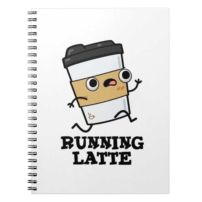 Carnet Latte en course Blague de café drôle (Devant)