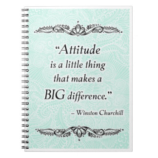 Carnet L'attitude est une petite chose - Citation positiv
