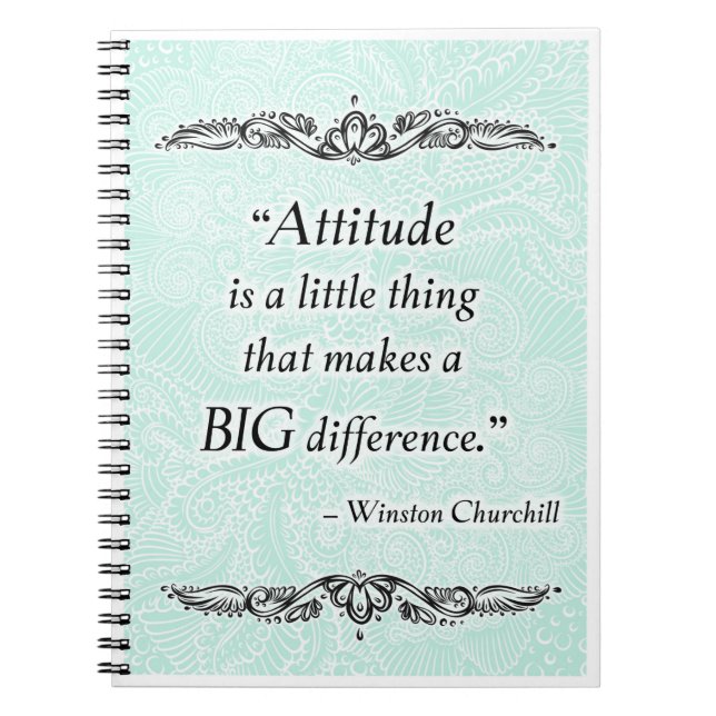 Carnet L'attitude est une petite chose - Citation positiv (Devant)
