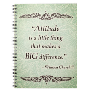 Carnet L'attitude est une petite chose - Citation positiv