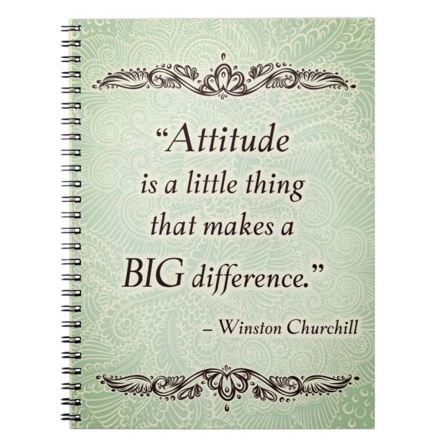 Carnet L'attitude est une petite chose - Citation positiv (Devant)