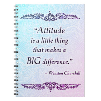 Carnet L'attitude est une petite chose - Citation positiv
