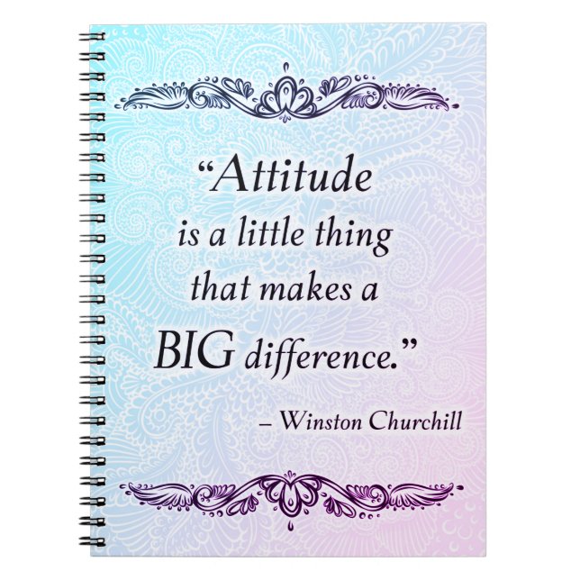 Carnet L'attitude est une petite chose - Citation positiv (Devant)