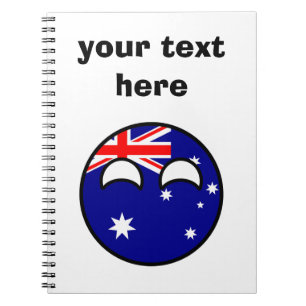 Carnet L'Australie Geeky tendante drôle Countryball