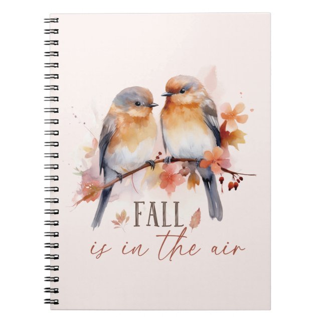 Carnet L'Automne Est Dans L'Air - Beaux Oiseaux Et Feuill (Devant)
